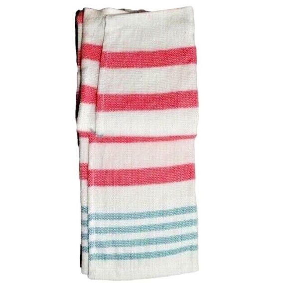 Paradise Beach Van Bus Kitchen Towels Embroidered Surfboard Seagull Striped 2-Pc - Picture 4 of 5